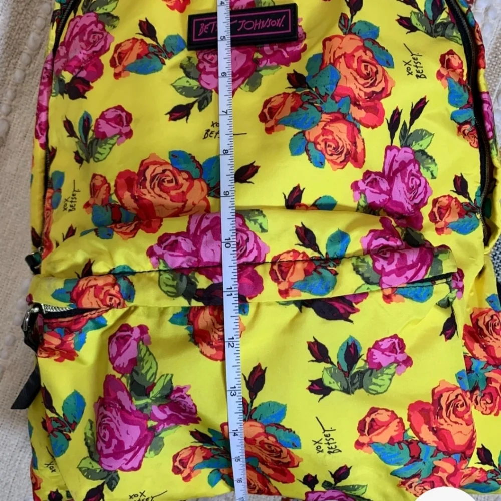 Betsey Johnson Yellow Floral Backpack - Picture 8 of 12